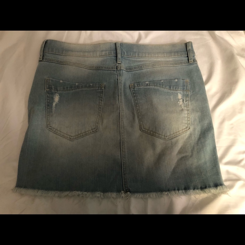 Denim Skirt With Rips View 2